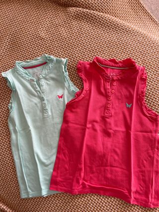 Lote 2 polos tirante niña T7-8