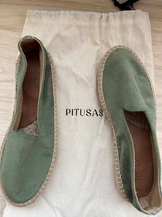Alpargatas Pitusas verdes sin estrenar