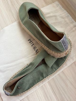 Alpargatas Pitusas verdes sin estrenar
