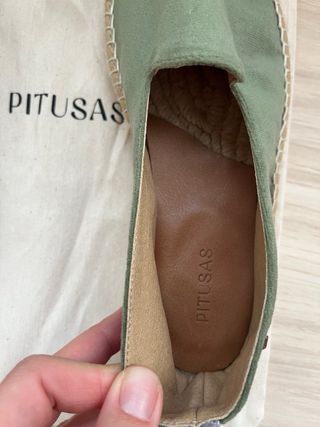 Alpargatas Pitusas verdes sin estrenar