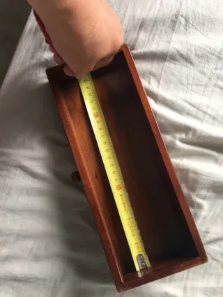 Espejo joyero de madera con cajones