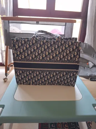 Bolso Christian Dior Azul y Blanco