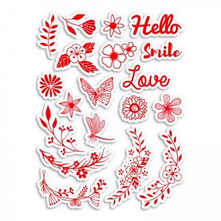 Sellos STAMPO TEXTILE - Corona Flores - Aladine