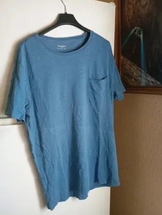 Camiseta Mango Azul Talla L