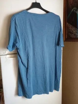 Camiseta Mango Azul Talla L