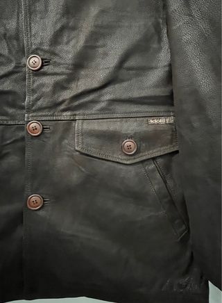 Chaquetón Piel Marrón Oscuro Talla M