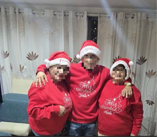 Felpe natalizie personalizzate per la famiglia