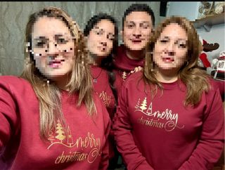 Felpe natalizie personalizzate per la famiglia