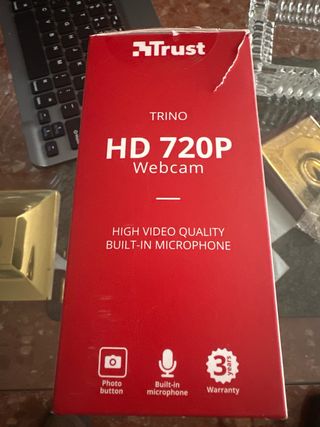 Webcam Trust HD 720P Trino Negra