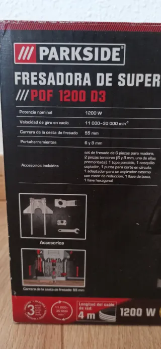 Fresadora de Superficie Parkside POF 1200 D3