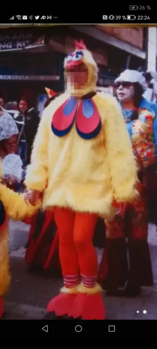 Disfraz pollo mujer talla única