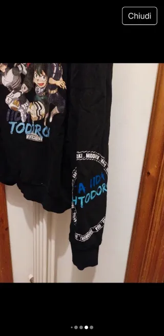 Felpa uomo/donna My Hero Academia con cappuccio