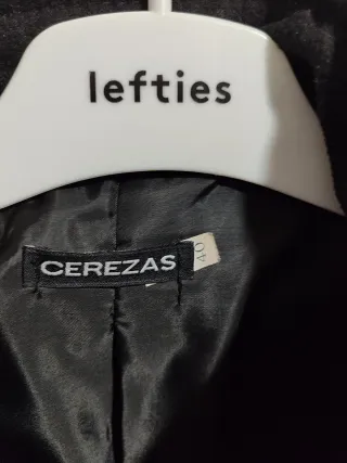 Abrigo de paño negro mujer