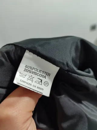 Abrigo de paño negro mujer