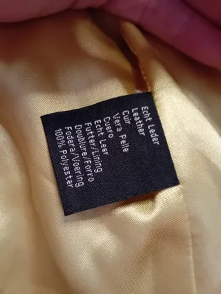 Chaqueta Marc Mucci de Pelo y Cuero Amarillo Tall