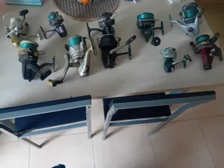 Lote de carretes de pesca