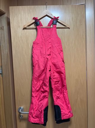 Mono de esquí rosa 4-6 años con guante de regalo