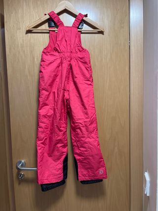 Mono de esquí rosa 4-6 años con guante de regalo