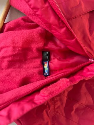 Mono de esquí rosa 4-6 años con guante de regalo