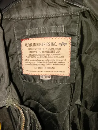 Chaqueta Alpha Industries CWU-45P Air Crew