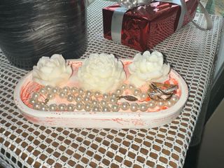 Joyero de Yeso con Velas Florales