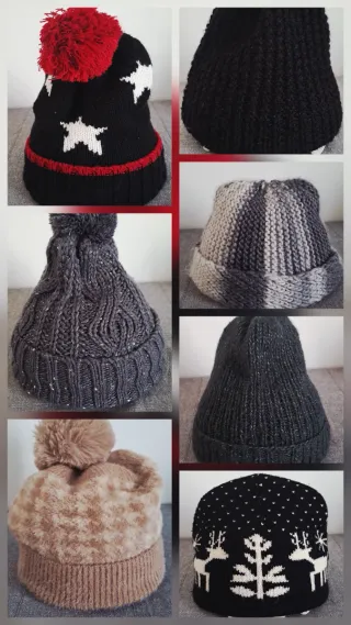 Gorros de todo tipos:hechos a mano,con forro polar