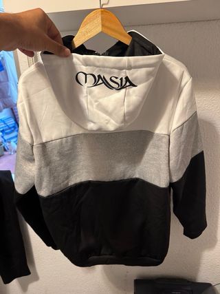 Sudadera Masia Gris y Blanca Talla XL