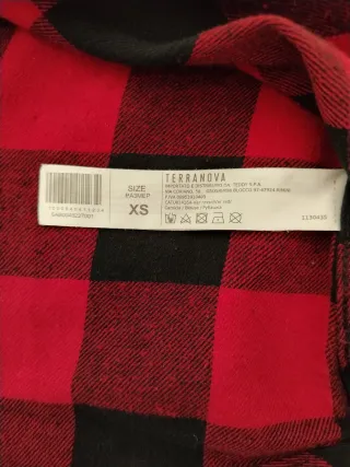 Camicia a scacchi in flanella rossa e nera