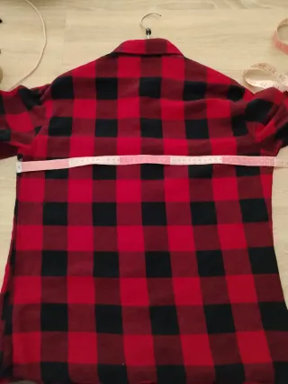 Camicia a scacchi in flanella rossa e nera