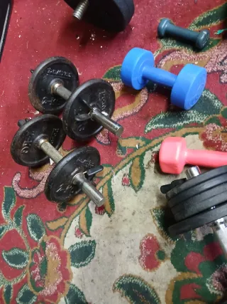 Pesas Gimnasio Varias ( hay entre 70 y 80 kg)