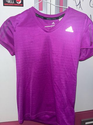 Camiseta Adidas Running Morada Transpirable