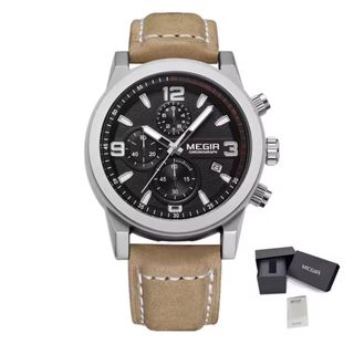 Reloj MEGIR Hombre Negro y Marrón