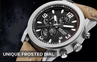 Reloj MEGIR Hombre Negro y Marrón