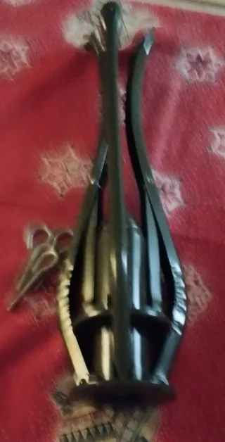 Base per albero di Natale  in metallo verde scuro