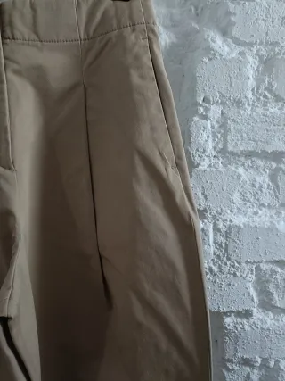 Pantalón Zara balloon algodón beige