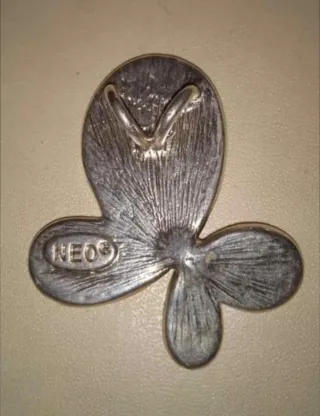 Colgante Mariposa Neo® Naranja y Dorado