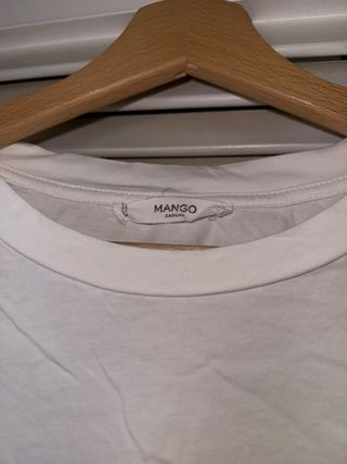 Camiseta Mango Blanca con Detalle Espalda