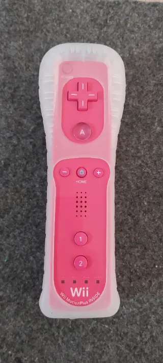 Controller Wii Rosa + Custodia in Silicone