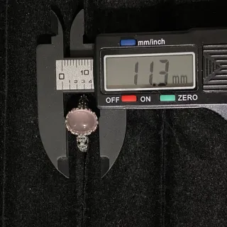 Anillo Plata Cuarzo Rosa Natural