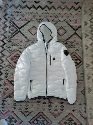 Giacca Blauer bianca con cappuccio