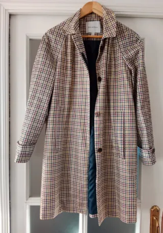 Gabardina Pedro del Hierro cuadros Talla M