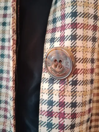 Gabardina Pedro del Hierro cuadros Talla M