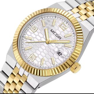 Reloj MEGIR Hombre Oro y Plata