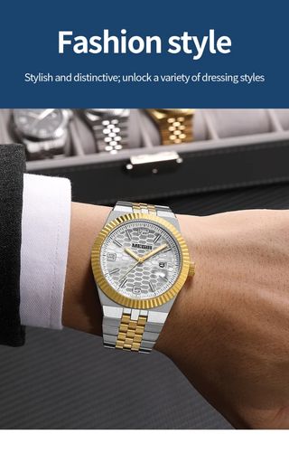 Reloj MEGIR Hombre Oro y Plata