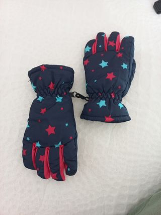 Guantes de Nieve/Esquí para Niña con Estrellas