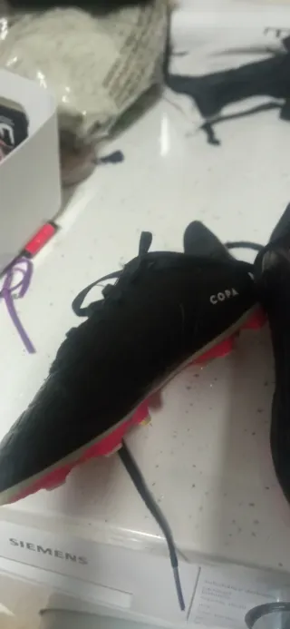 Botas de fútbol niño negras Adidas Copa