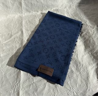 Louis Vuitton Bufanda Azul Monogram