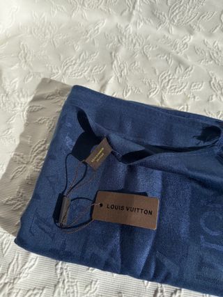Louis Vuitton Bufanda Azul Monogram