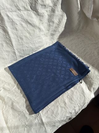 Louis Vuitton Bufanda Azul Monogram