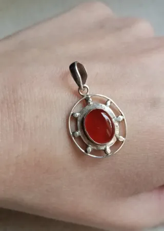 Ciondolo Argento 925 e Corniola